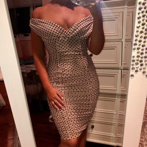 Revolve Sexy Majorelle Polka Dot Ruched Dress